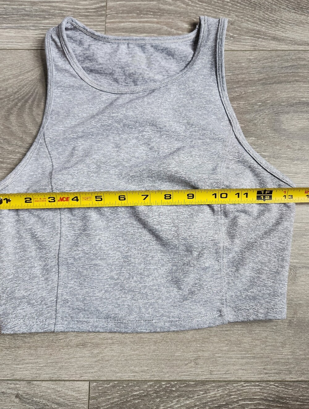 Heather Gray Cross Strap Racer Back Sporta Bra Size Medium Running Yoga - Picture 5 of 7